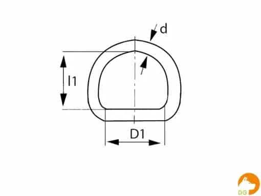 D-ring afmetingen