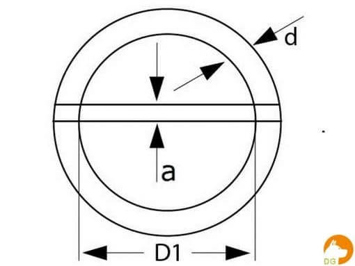 Ring met pin afmetingen