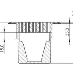 Vloerventilatie rooster 80mm afmetingen