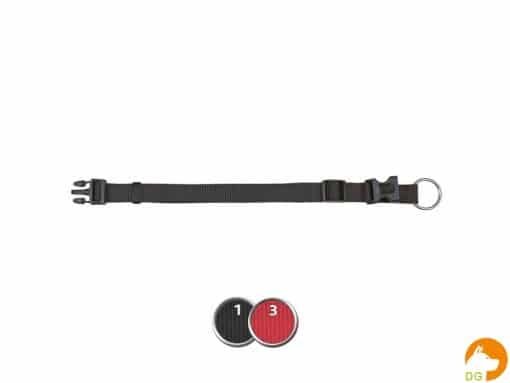 TR029 classic halsband xs s black red