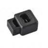 Koordstop vierkant 8mm zwart
