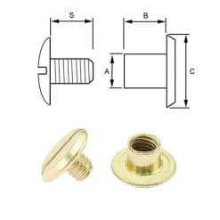 Chicago Schroef messing M5x4x3