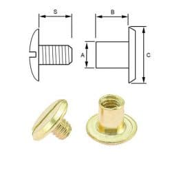 Chicago Schroef messing M5x6x5