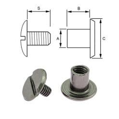 Chicago Schroef zwart M5x6x4