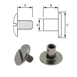 Chicago Schroef zwart M4x6x5