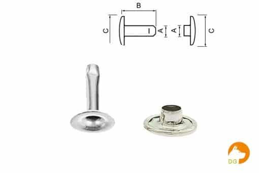 Holniet vernikkeld enkel + measurements