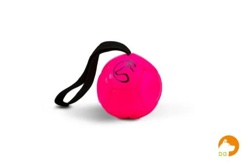 Trainingsbal 9cm met handlus pink