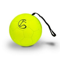 Trainingsbal 16cm met handlus neon geel